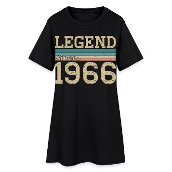 Légende depuis 1966 Anniversaire 1966 Vintage - Robe T-shirt Femme - noir - Devant