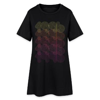 1996 Cadeau Anniversaire Rétro Futuriste Vintage - Robe T-shirt Femme - noir - Devant
