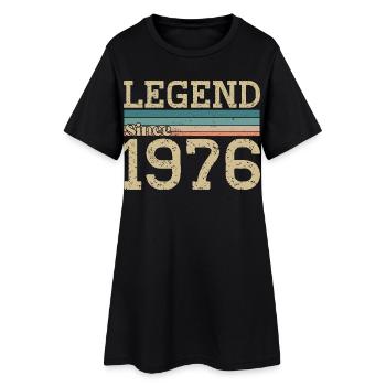 Legend since 1976 Anniversary 1976 Vintage - Women’s T-Shirt Dress - black - Front