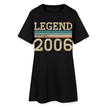 Légende depuis 2006 Anniversaire 2006 Vintage - Robe T-shirt Femme - noir - Devant