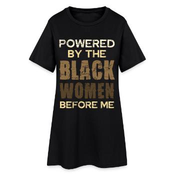 Le pouvoir des femmes noires avant moi - Robe T-shirt Femme - noir - Devant
