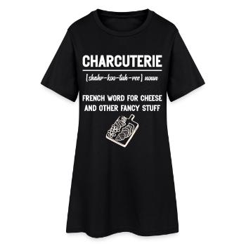 Fabricant de planches charcuterie Artisan Aliments - Robe T-shirt Femme - noir - Devant