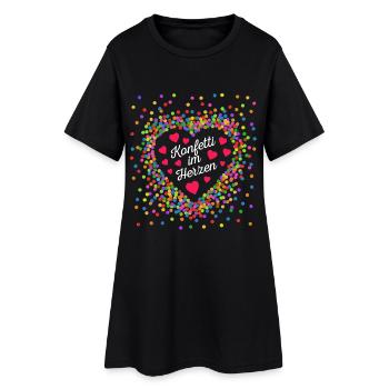 Confetti in the Heart - Carnaval en costume de sang - Robe T-shirt Femme - noir - Devant
