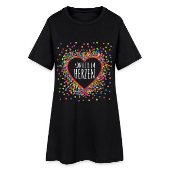 Confetti in the Heart - Carnaval en costume de sang - Robe T-shirt Femme - noir - Devant