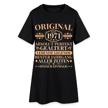 Vintage 1971 55e anniversaire parfaitement vieilli - Robe T-shirt Femme - noir - Devant