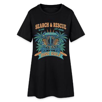 Recherche et sauvetage : aucun disque laissé derrière Disc golf - Robe T-shirt Femme - noir - Devant
