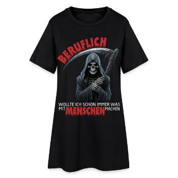 Professionnellement, j’ai toujours voulu avoir quelque chose à faire avec les gens - Robe T-shirt Femme - noir - Devant