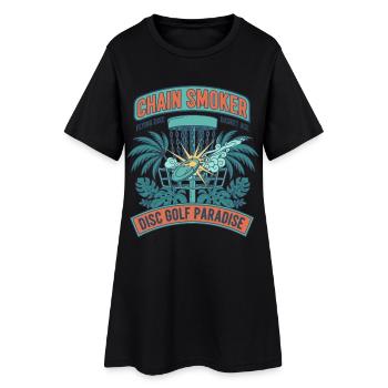 Panier de disques volant Disc Golf Smoker Chain-Smoker - Robe T-shirt Femme - noir - Devant