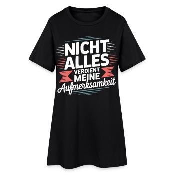 Not everything deserves attention - Women’s T-Shirt Dress - black - Front