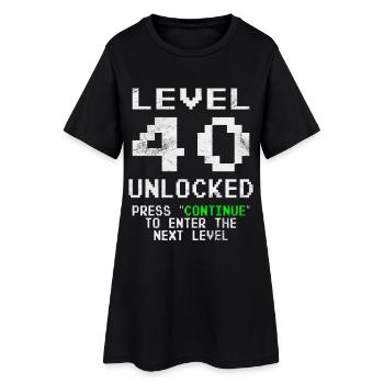 40e anniversaire niveau 40 débloqué cadeau du 40e anniversaire - Robe T-shirt Femme - noir - Devant