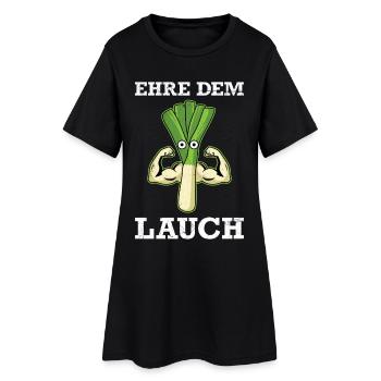 Haltérophiles GLOIRE AU POIREAU Drôle - Robe T-shirt Femme - noir - Devant