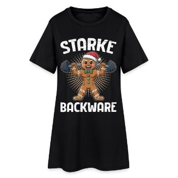 Homme en pain d’épices STARKE BACKWARE Drôle - Robe T-shirt Femme - noir - Devant