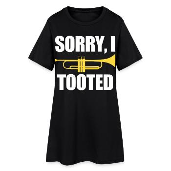 Trompette Désolé d’avoir sonné - Robe T-shirt Femme - noir - Devant