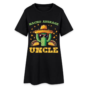 Cactus avec sombrero et tacos - Robe T-shirt Femme - noir - Devant