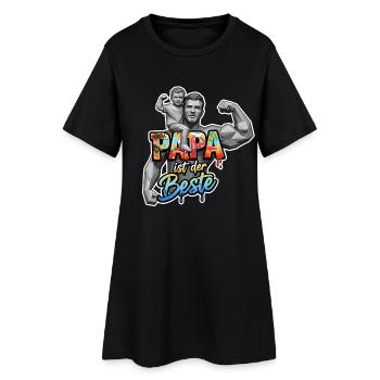 Papa ist der Beste - Frauen T-Shirt-Kleid - Schwarz - Vorne