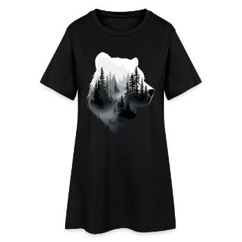 Ours, Forêt, Nature, Nature sauvage, Animaux, Œuvres d’ours - Robe T-shirt Femme - noir - Devant