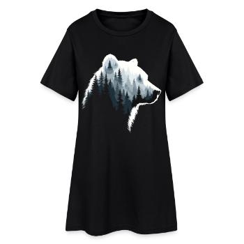 Ours, Forêt, Nature, Nature sauvage, Animaux, Œuvres d’ours - Robe T-shirt Femme - noir - Devant