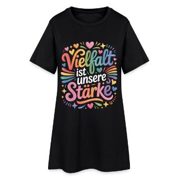 La diversité est notre force Rainbow LGBTQ Pride - Robe T-shirt Femme - noir - Devant