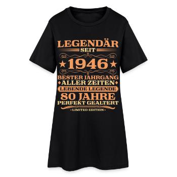 Millésime 1946 80 ans parfaitement vieilli - Robe T-shirt Femme - noir - Devant