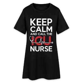 Infirmière en soins intensifs : restez calme et appelez la réponse aux traumatismes - Robe T-shirt Femme - noir - Devant