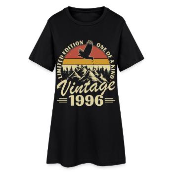1996 Vintage Rétro Cadeau D'anniversaire - Robe T-shirt Femme - noir - Devant