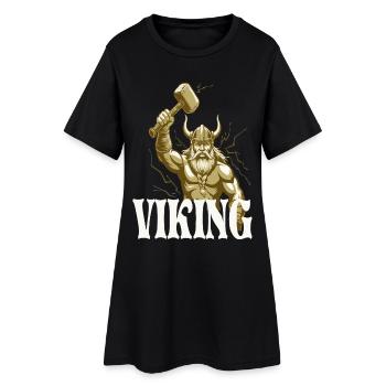 Légende viking viking marin Odin Raven Fighter - Robe T-shirt Femme - noir - Devant