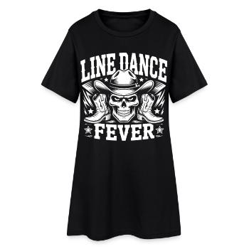 Bottes de crâne de danse en ligne - Robe T-shirt Femme - noir - Devant