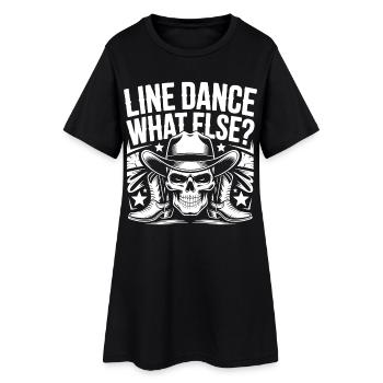 Cowboy en Ligne de Crâne - Robe T-shirt Femme - noir - Devant
