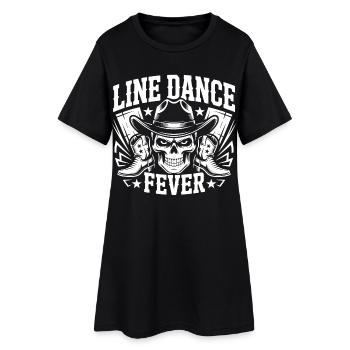 Crâne de la Fièvre de la Danse en Ligne - Robe T-shirt Femme - noir - Devant