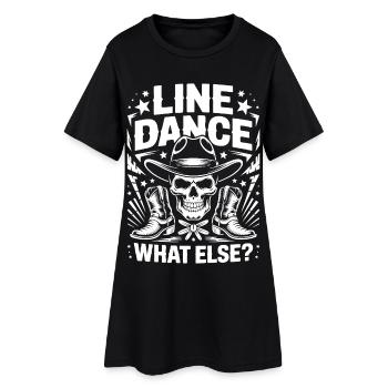 Line Dance Skull Western - Women’s T-Shirt Dress - black - Front