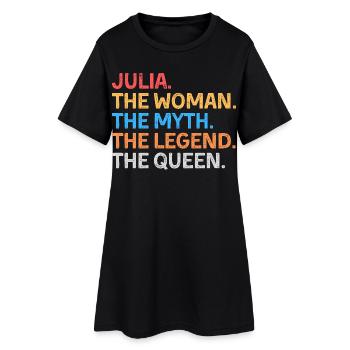 Julia La Femme Le Mythe La Légende La Reine - Robe T-shirt Femme - noir - Devant