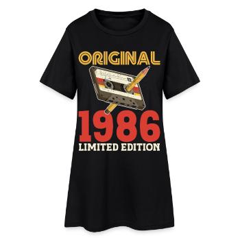1986 40th Anniversary 40 Years Original Vintage - Women’s T-Shirt Dress - black - Front