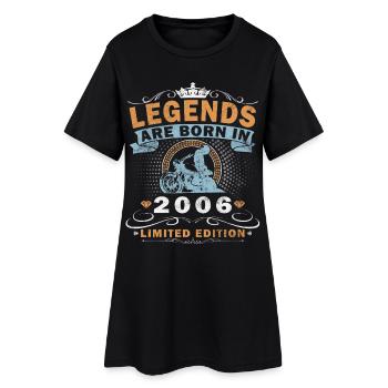 20e anniversaire Motocycliste Vintage 2006 - Robe T-shirt Femme - noir - Devant