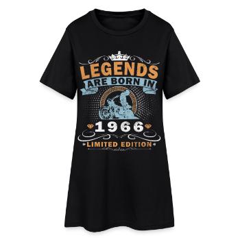 1966 Vintage Anniversaire Moto Cadeau - Robe T-shirt Femme - noir - Devant