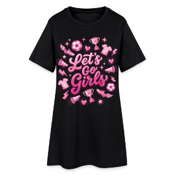 Supporter de football football féminine - Robe T-shirt Femme - noir - Devant