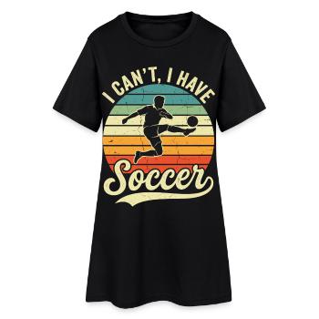 Je ne peux pas, j’ai un joueur de football américain - Robe T-shirt Femme - noir - Devant