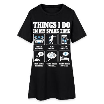 Things I Do Soccer Football Player - Women’s T-Shirt Dress - black - Front