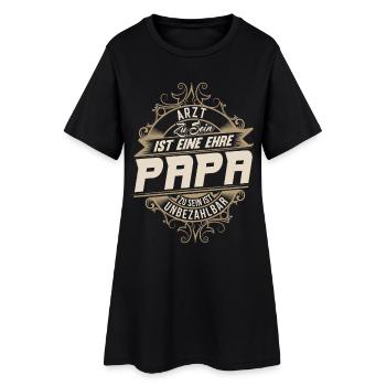 Docteur, papa - Robe T-shirt Femme - noir - Devant