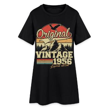 Original 1956 Vintage Vintage Birthday Retro - Women’s T-Shirt Dress - black - Front