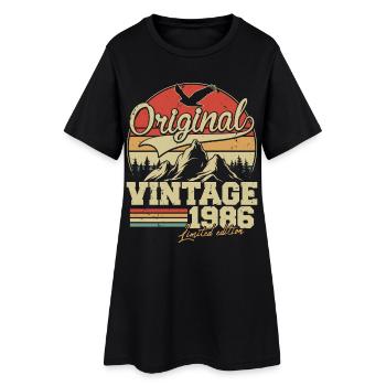 Original 1986 Jahrgang Vintage Geburtstag Retro - Robe T-shirt Femme - noir - Devant