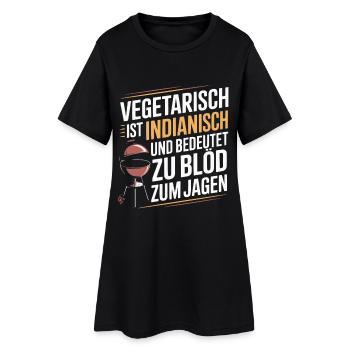 Vegetarisch ist Indianisch BBQ Grill Spruch - Frauen T-Shirt-Kleid - Schwarz - Vorne