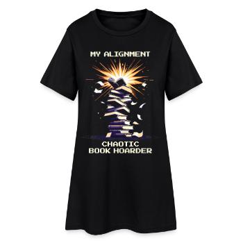Trésor Chaotique | Collection de livres Lecture - Robe T-shirt Femme - noir - Devant