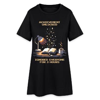 Succès débloqué | Lire des livres : nerd - Robe T-shirt Femme - noir - Devant