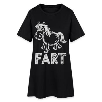 Pferd Reiten Reiterin Pferdebesitzer FÄRT - Frauen T-Shirt-Kleid - Schwarz - Vorne