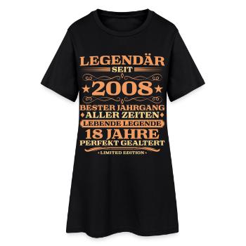 2008 vintage 18 years perfectly aged - Women’s T-Shirt Dress - black - Front