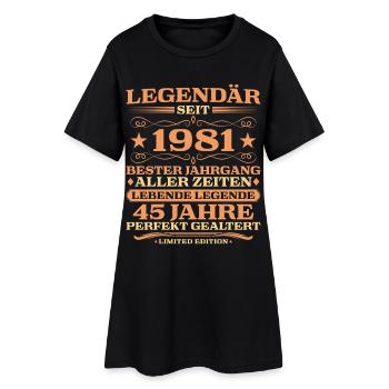 1981 Millésime 45 ans parfaitement vieilli - Robe T-shirt Femme - noir - Devant