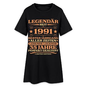 Millésime 1991 35 ans parfaitement vieilli - Robe T-shirt Femme - noir - Devant
