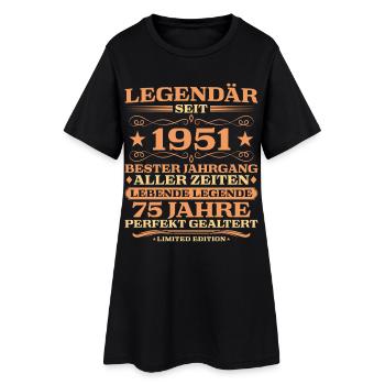 1951 millésime 75 ans parfaitement vieilli - Robe T-shirt Femme - noir - Devant