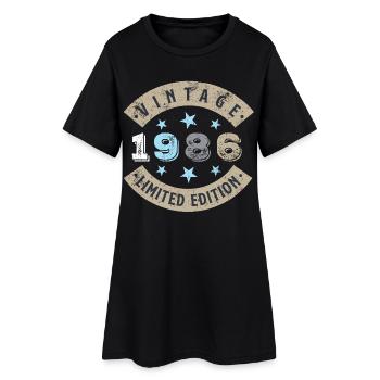 1986 Édition limitée - Robe T-shirt Femme - noir - Devant