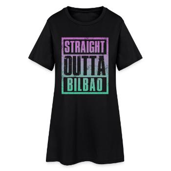 Directement sorti de Bilbao - Robe T-shirt Femme - noir - Devant